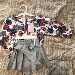 NWT top and skirt set